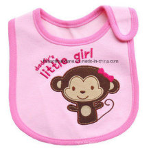 Customized Cute Design Embroidered Baby Girl′s Cotton Terry Promotional Baby Drooler Bibs Pinafore